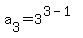a%5B3%5D=3%5E%283-1%29