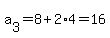 a%5B3%5D=8%2B2%2A4=16