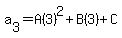 a%5B3%5D=A%283%29%5E2%2BB%283%29%2BC