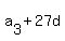 a%5B3%5D+%2B+27d