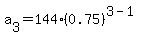 a%5B3%5D+=+144%2A%280.75%29%5E%283-1%29