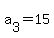 a%5B3%5D+=+15