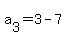 a%5B3%5D+=+3+-+7