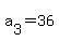 a%5B3%5D+=+36