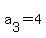 a%5B3%5D+=+4