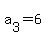 a%5B3%5D+=+6