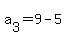 a%5B3%5D+=+9+-+5