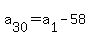 a%5B30%5D=a%5B1%5D-58