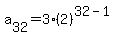 a%5B32%5D=3%2A%282%29%5E%2832-1%29