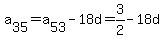 a%5B35%5D+=+a%5B53%5D+-+18d+=+3%2F2+-+18d