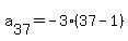 a%5B37%5D+=+-3%2837-1%29