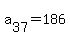 a%5B37%5D+=+186