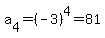 a%5B4%5D=%28-3%29%5E4=81
