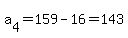 a%5B4%5D=159-16=143+