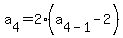 a%5B4%5D=2%28a%5B4-1%5D-2%29