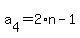 a%5B4%5D=2%2An+-+1