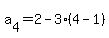 a%5B4%5D=2+-3%284-1%29