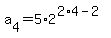 a%5B4%5D=5%2A2%5E%282%2A4-2%29