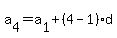 a%5B4%5D=a%5B1%5D%2B%284-1%29d