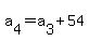 a%5B4%5D=a%5B3%5D+%2B54