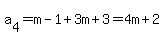 a%5B4%5D=m-1%2B3m%2B3=4m%2B2