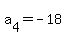 a%5B4%5D+=+-18