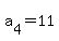 a%5B4%5D+=+11