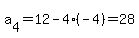 \"a%5B4%5D+=+12+-4%2A%28-4%29+=+28\"