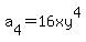 a%5B4%5D+=+16xy%5E4