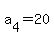 a%5B4%5D+=+20