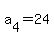 a%5B4%5D+=+24