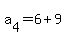 a%5B4%5D+=+6%2B9