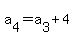 a%5B4%5D+=+a%5B3%5D+%2B+4