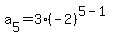 a%5B5%5D=3%2A%28-2%29%5E%285-1%29