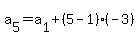 a%5B5%5D=a%5B1%5D%2B%285-1%29%28-3%29