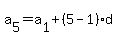a%5B5%5D=a%5B1%5D%2B%285-1%29d