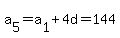 a%5B5%5D=a%5B1%5D%2B4d=144