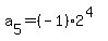 a%5B5%5D+=+%28-1%29%2A2%5E%284%29