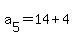 a%5B5%5D+=+14%2B4