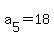 a%5B5%5D+=+18