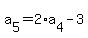 a%5B5%5D+=+2%2Aa%5B4%5D-3