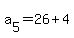 a%5B5%5D+=+26+%2B+4