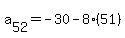 a%5B52%5D+=+-30+-8%2851%29
