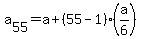 a%5B55%5D=+a%2B%2855-1%29%28a%2F6%29