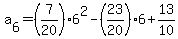 a%5B6%5D=%287%2F20%296%5E2-%2823%2F20%296%2B13%2F10