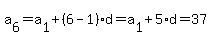 a%5B6%5D=a%5B1%5D%2B%286-1%29%2Ad=a%5B1%5D%2B5%2Ad=37
