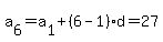 a%5B6%5D=a%5B1%5D%2B%286-1%29%2Ad+=+27