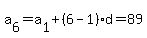 a%5B6%5D=a%5B1%5D%2B%286-1%29d=89