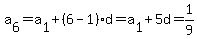 a%5B6%5D=a%5B1%5D%2B%286-1%29d=a%5B1%5D%2B5d=1%2F9