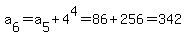 a%5B6%5D=a%5B5%5D%2B4%5E4=86%2B256=342
